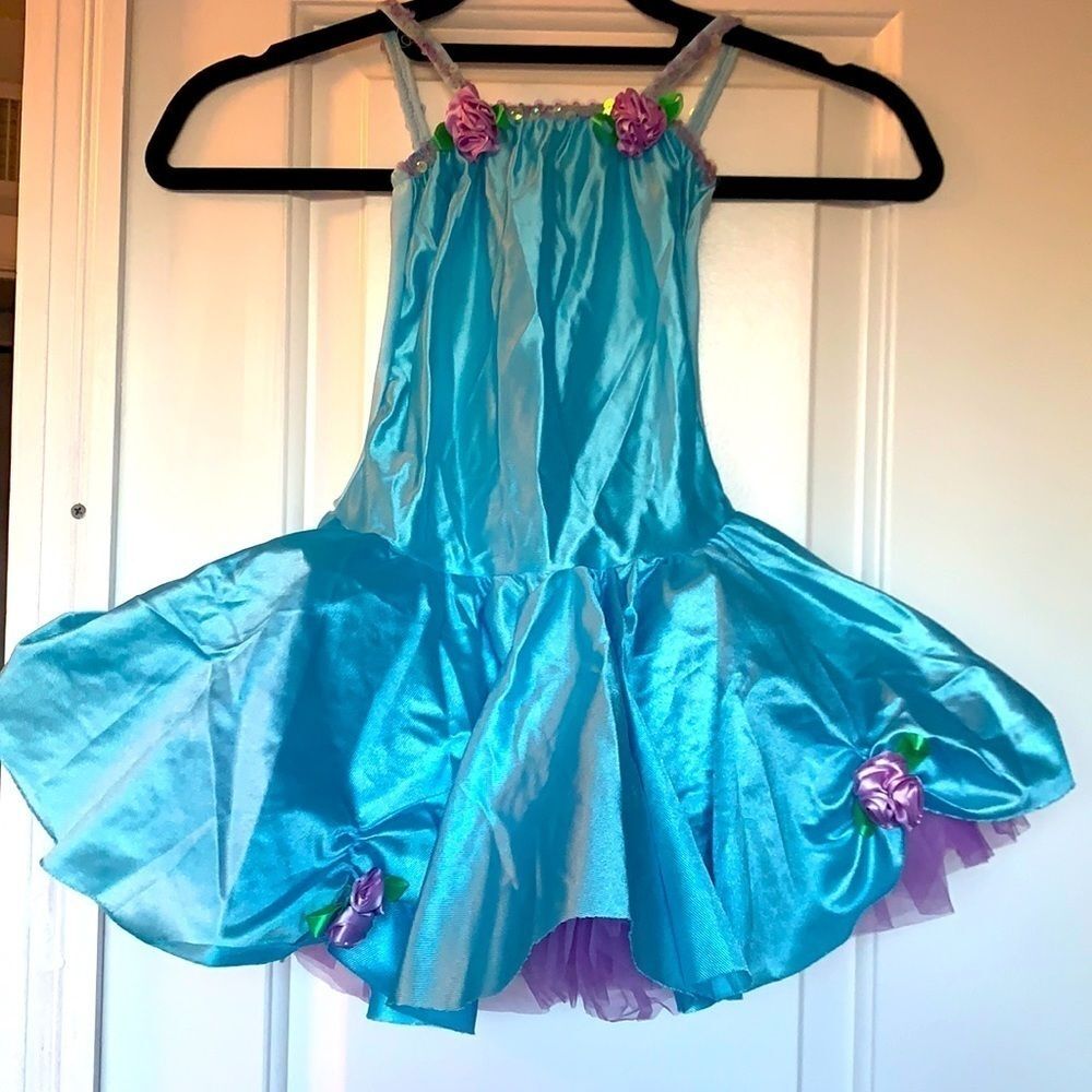 Costume Depot Sleeveless turquoise - aqua and purple ballet dress.